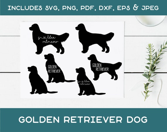 Download Golden Retriever Dog Svg Golden Retriever Silhouette With Etsy