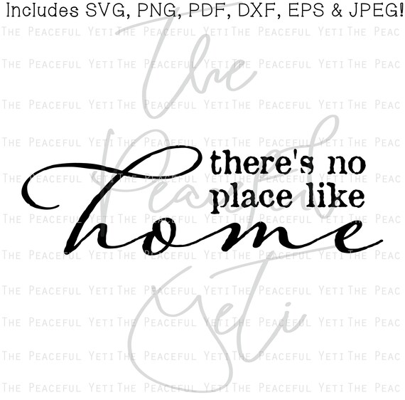 There S No Place Like Home Svg Rough Text Farmhouse Etsy