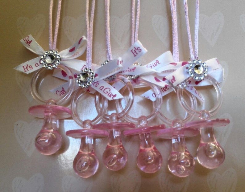 Pink Baby Shower Pacifier Keepsake Necklace for Games 12pcs Etsy