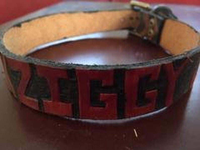 Customizable Leather Dog Collar