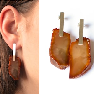 Amber earrings, CHERRY, red, cognac, Silver 925, genuine amberstone, for she, woman gift, amber earrings, silver 925, NEW, UNIQUE