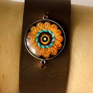 Leather Bracelet Unisex CHOCOLATE BROWN Summer Bracelet Women&#39;s Jewelry Leather Unique Handmade