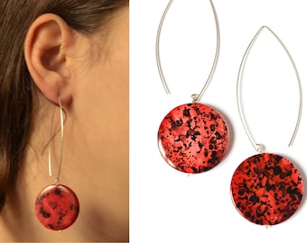 Earrings, silver earrings, earrings, summer earrings, FIRE, silver 925, handmade
