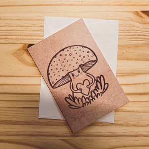 Carte de souhait champignon