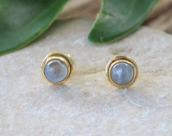 Moonstone  Gold Plated Studs " The Inspiration Stone" Gold Jewellery