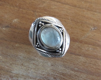 Apatite Bohemian Sterling Silver Ring