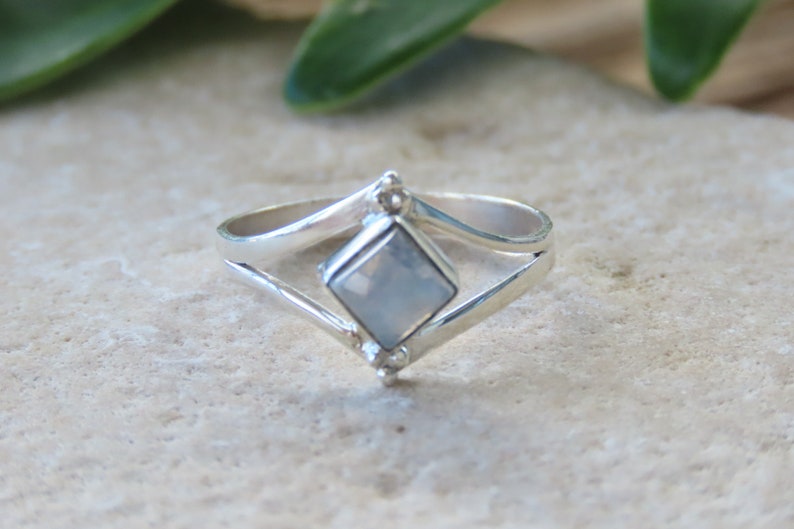 Moonstone Boho Silver Ring / Silver Ring for Women / Moonstone Ring / Gift image 1