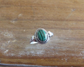 Malachite Silver Ring / Silver Ring for Women / Green Ring / The Abundance Ring