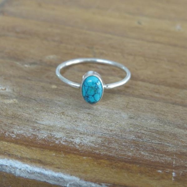 Kids Sterling Silver  Ring - Silver Rings for Kids - Silver Rings for Girls / Larimar Turquoise  Aquamarine