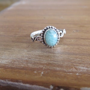 Amazonite The Truth Stone Silver Ring / Amazonite Ring / ring for woman / sterling silver ring / boho ring image 4
