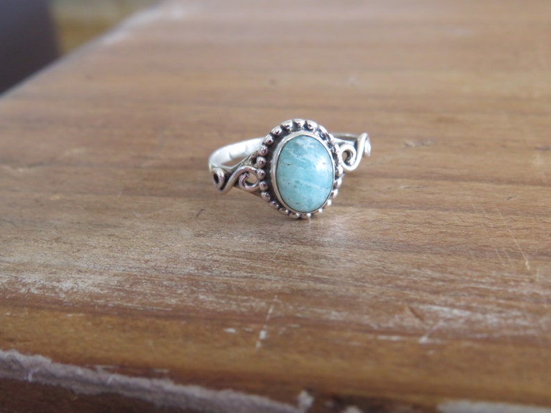 Amazonite The Truth Stone Silver Ring / Amazonite Ring / ring for woman / sterling silver ring / boho ring image 4