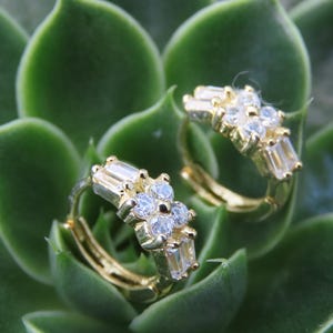 18k Gold Plated Sterling Silver Hoop Earrings: Twisted Minimalist Style