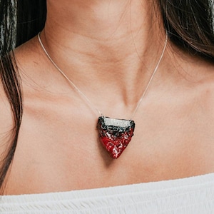 S925 Sustainable Statement Necklace &quot;Beauté&quot; Handmade Valentines Day Gift for her Classy Mystical Unique RARE Modern Gothic Avant-garde Love