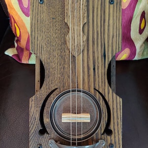 Rustic Looking 3 String Acoustic Box Guitar