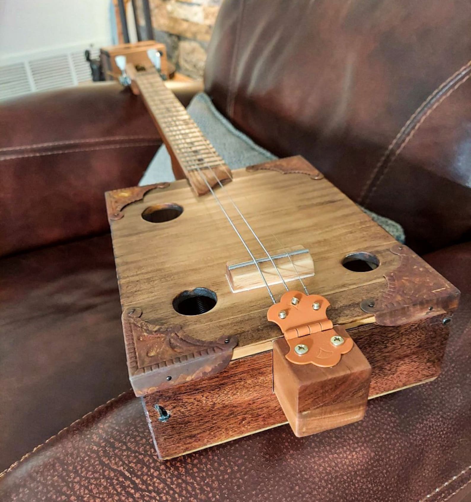 Acoustic Cigar Box Guitar Etsy