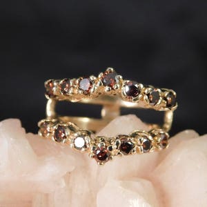 0.98 ct. Red Diamond Jacket For a Wedding Ring 14k Solid Yellow Gold