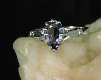 1.89 ct. Pear Tanzanite Ring Sterling Silver