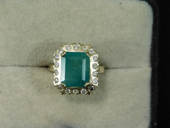 May Birthstone Custom 4.54 ct. Emerald Cut Columb… - image 2