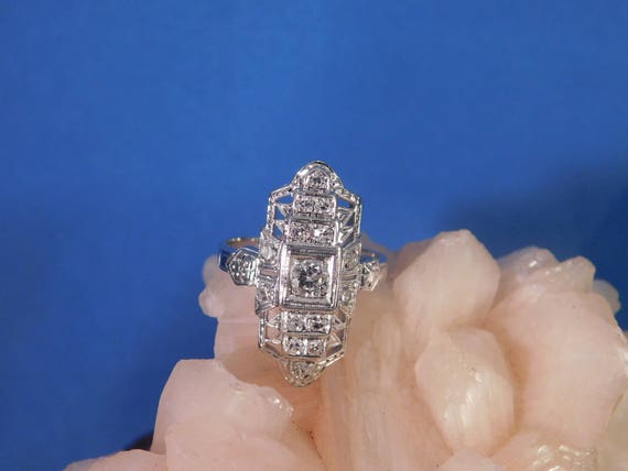 Estate Art Deco .50 Ct. European Cut Diamond Fili… - image 1