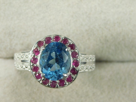 Ruby Ring - Oval 2.88 Ct. - 18K White Gold #J9959 | The
