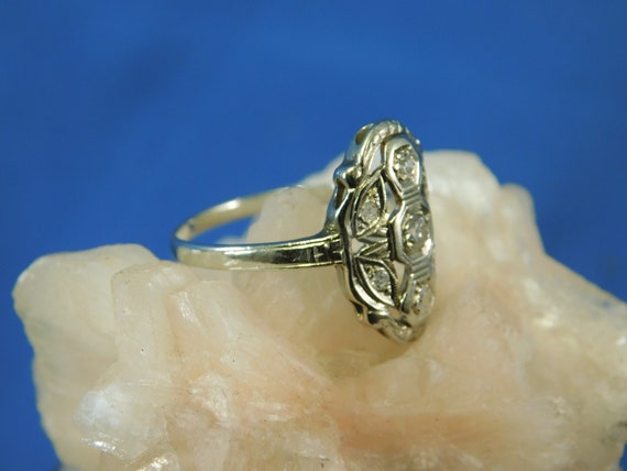 Antique 0.15 ct. Princess Style Diamond Ring 14k … - image 2