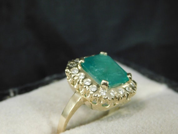 May Birthstone Custom 4.54 ct. Emerald Cut Columb… - image 8