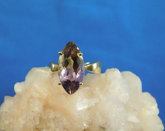 Huge Custom Marquise 4.53 ct. Ametrine Ring 14k Yellow Gold