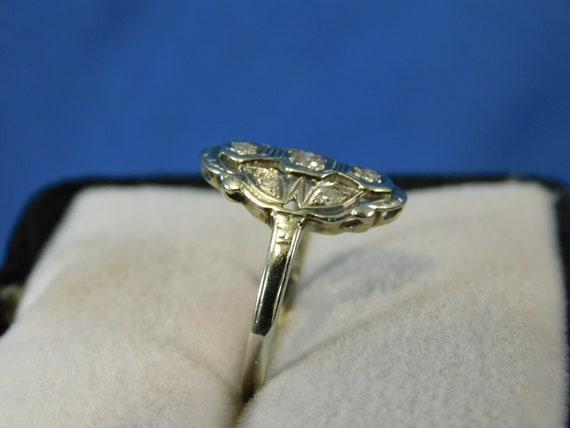 Antique 0.15 ct. Princess Style Diamond Ring 14k … - image 4