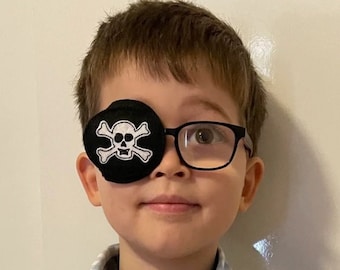 Skull Eye Patch for Glasses, Amblyopia Treatment, Kids & Adults