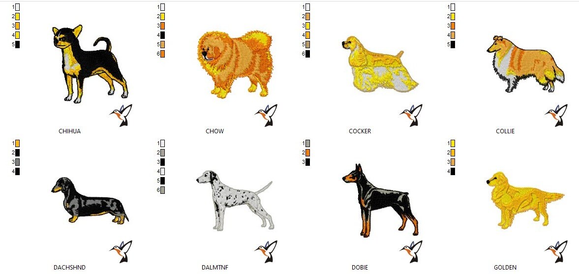 Dog Breed Bundle Instant Download Brother Machine Embroidery Etsy