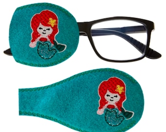 Mermaid Eye Patch for Glasses, Amblyopia Lazy Eye Treatment