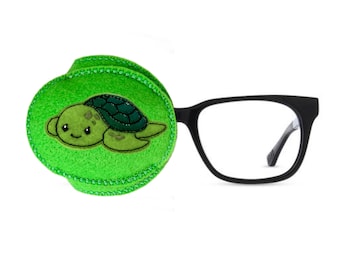 Sea Turtle Eye Patch for Glasses, Amblyopia Treatment, Felt Occlusion Patch