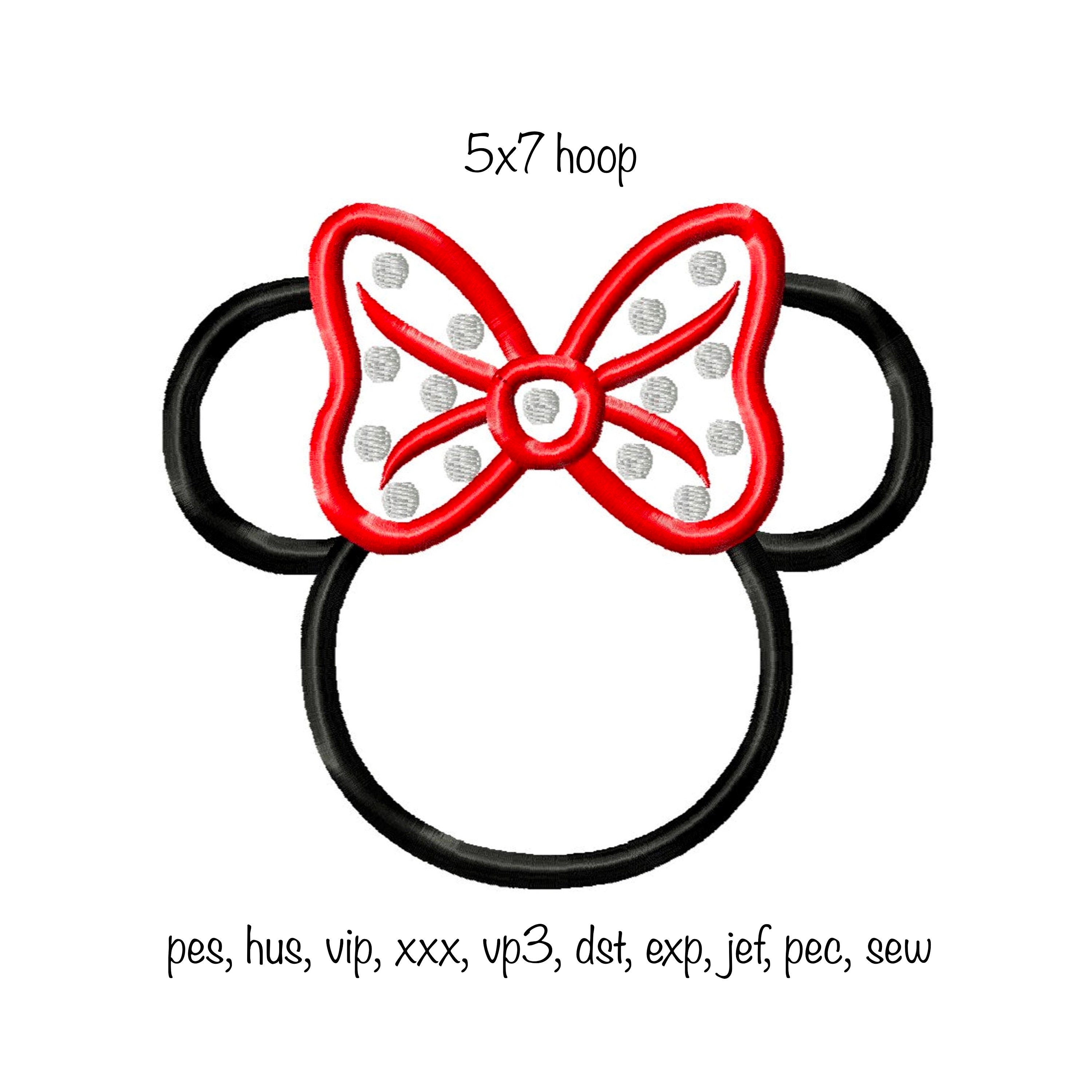 Digital Download Cartoon Mouse Ears Applique Head Machine - Etsy Digital Download Cartoon Mouse Ears Applique Head Machine - Etsy