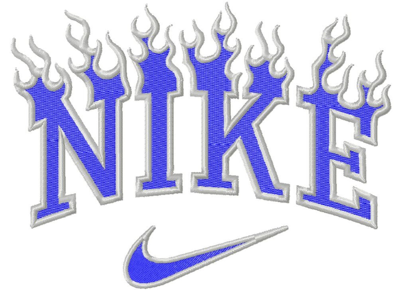 Digital Download 5x7 hoop Nike Flame Fire Logo Machine | Etsy