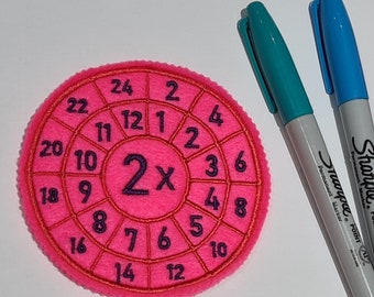digital download math multiplication wheel machine embroidery etsy