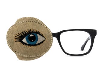 Felt Eye Patch for Glasses, Amblyopia Treatment, Funny Eye design, Amblyopia, Strabismus, Double Vision – Orthoptic