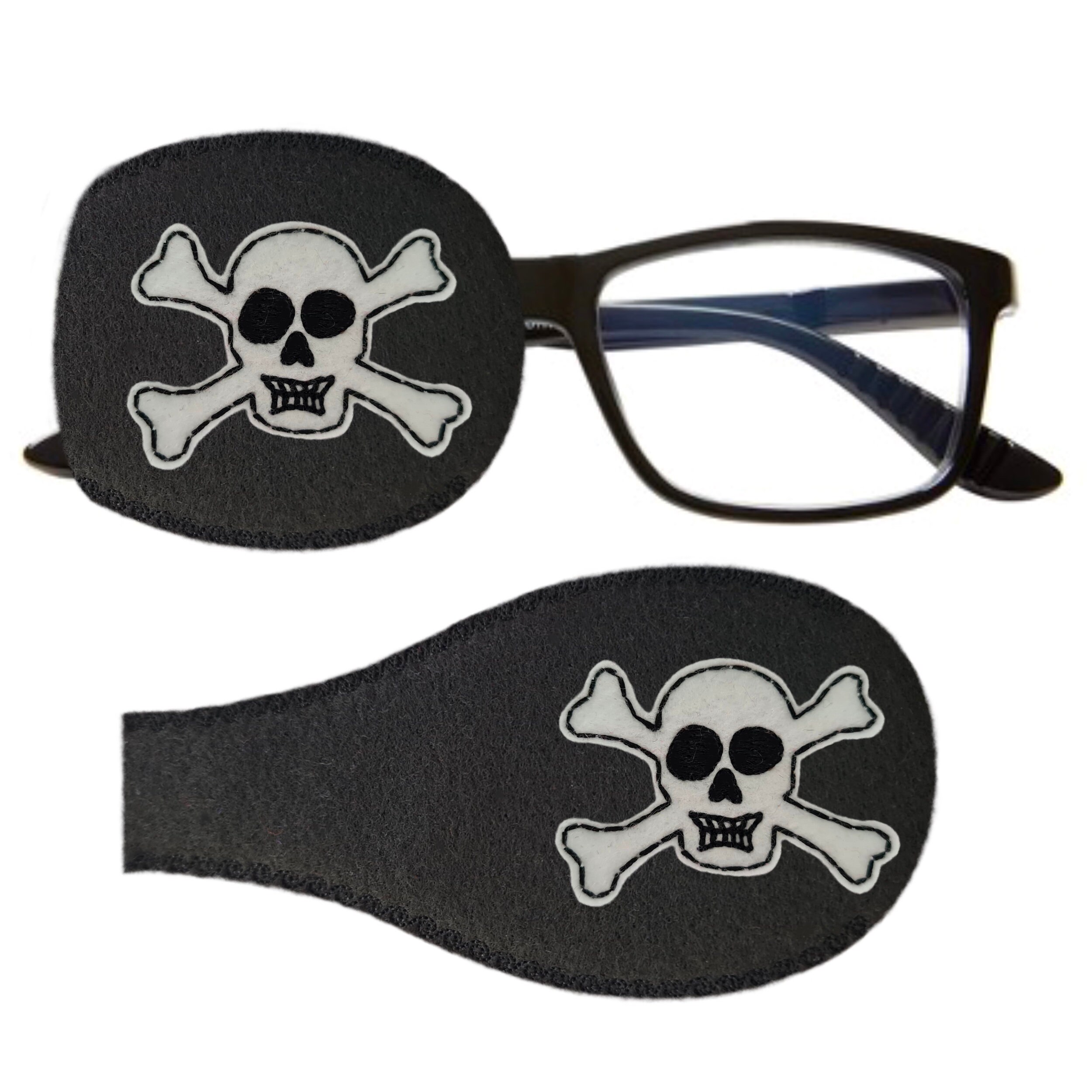 Skull Pirate Eye Patch for Glasses: Amblyopia Lazy Eye Treatment