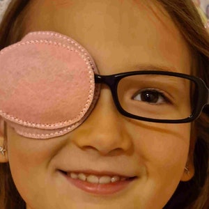 Plain Colour Kids or Adults Eye Patch Orthoptic For Amblyopia Lazy Eye Occlusion Therapy Treatment, handmade, from felt fabric, reusable