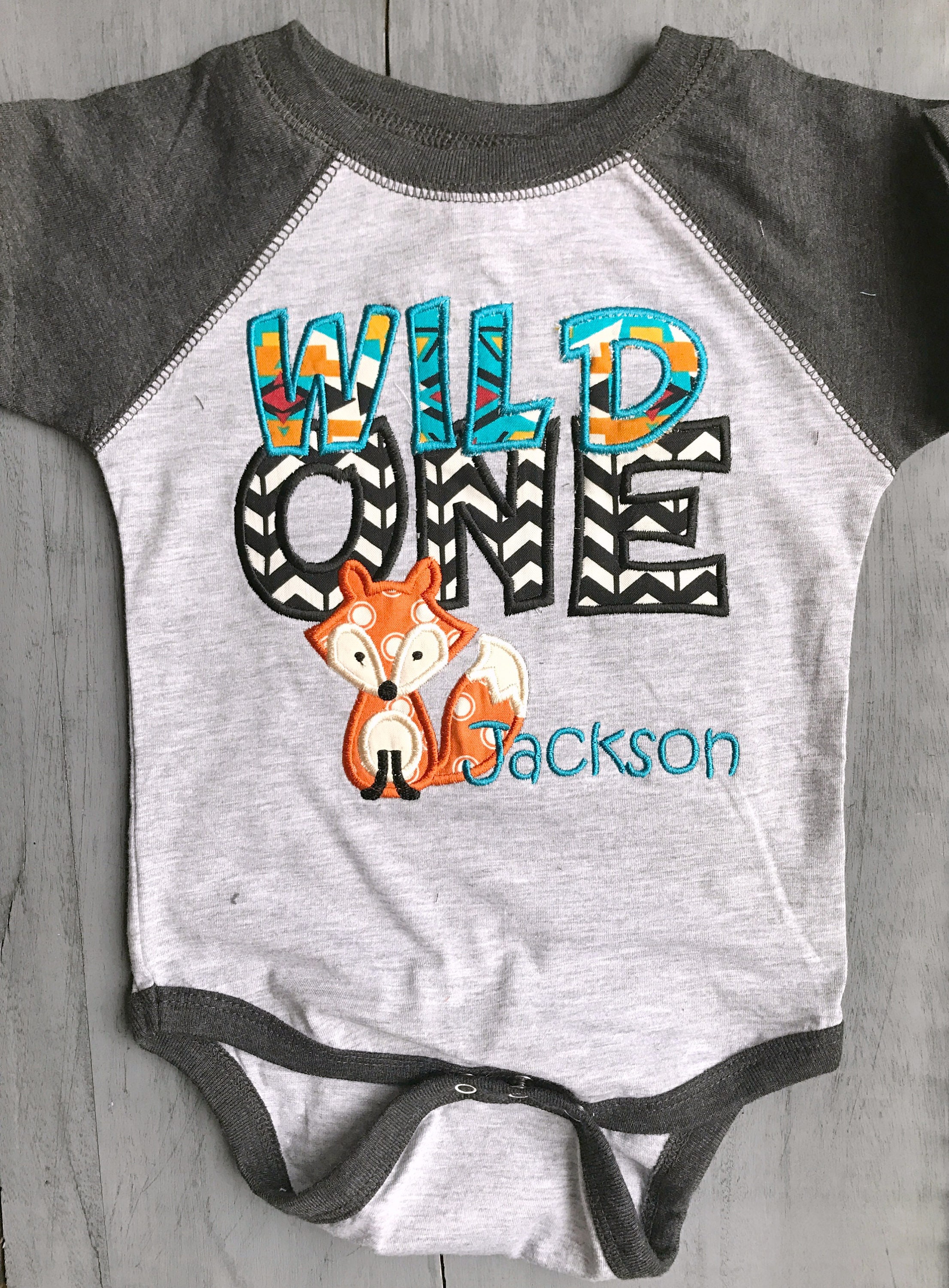 Wild One Tribal Bear Fox T-Shirt or Bodysuit ~ Personalized ~ Custom