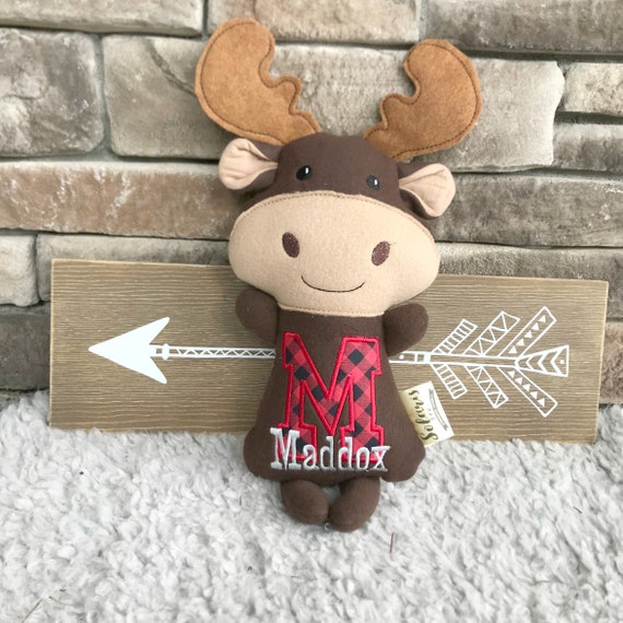 stuffed moose baby toy