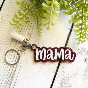 Llavero Mamá con Brillo - ¡Un montón de opciones con brillo! Mamá Mamá - Llavero para Monedero