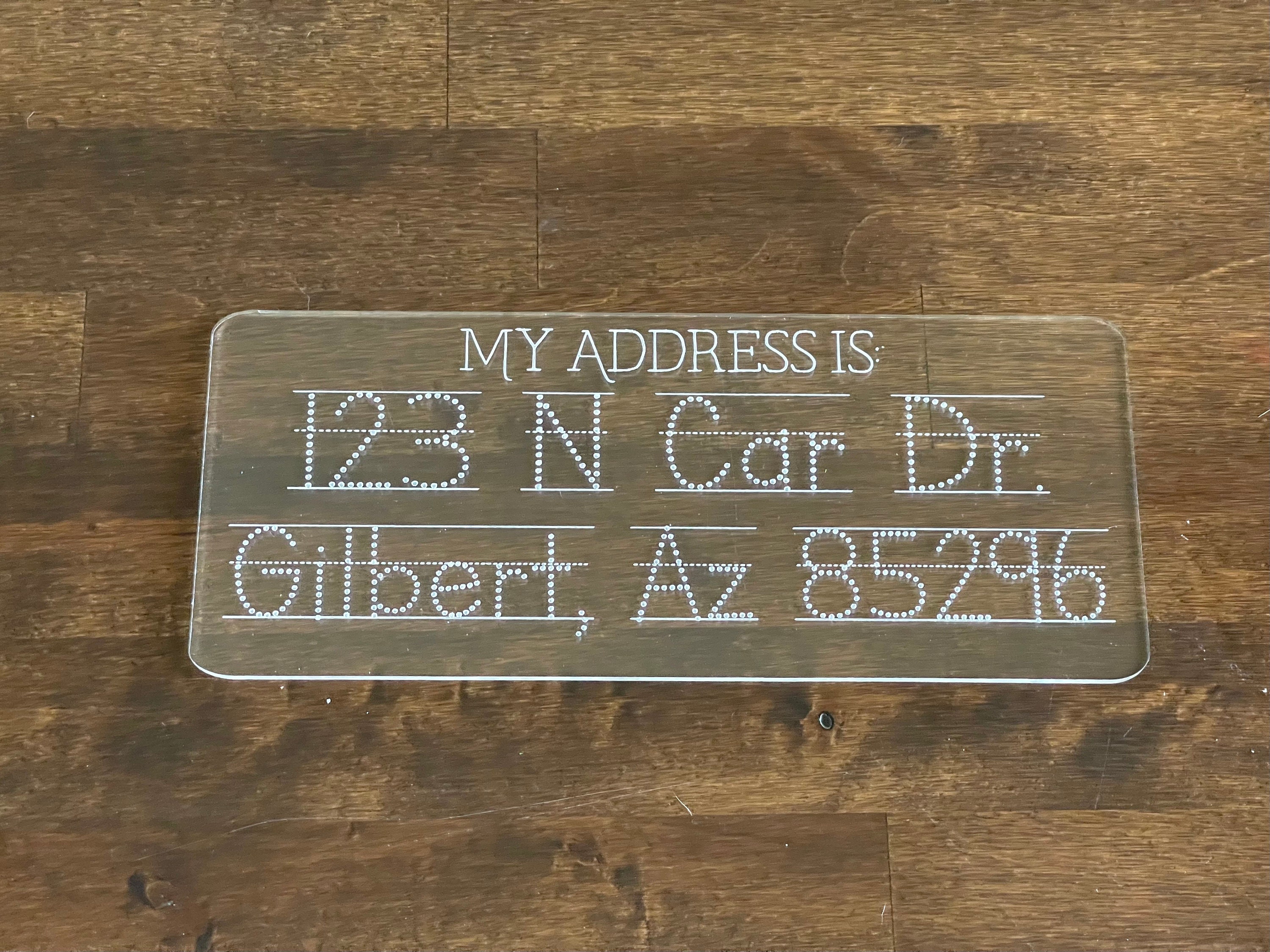 Home Full Address Dry Erase Tracing Board - Educational - School Age ...