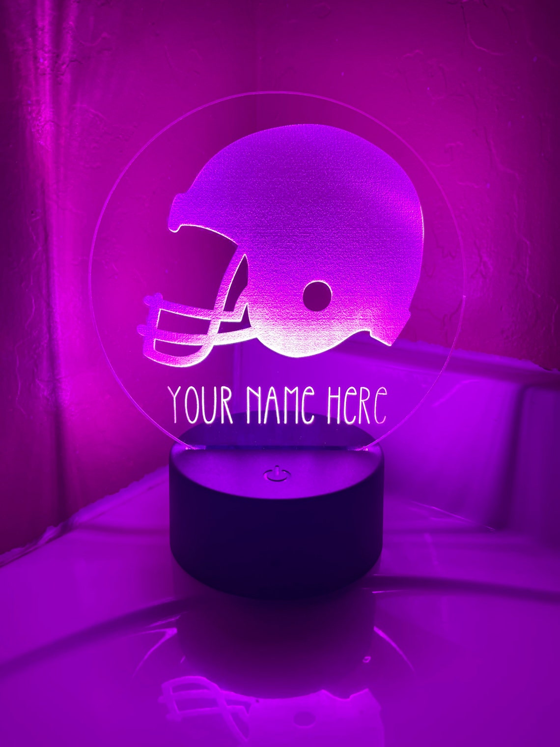 Football LED Light Personalized With Childs Name or Team Etsy