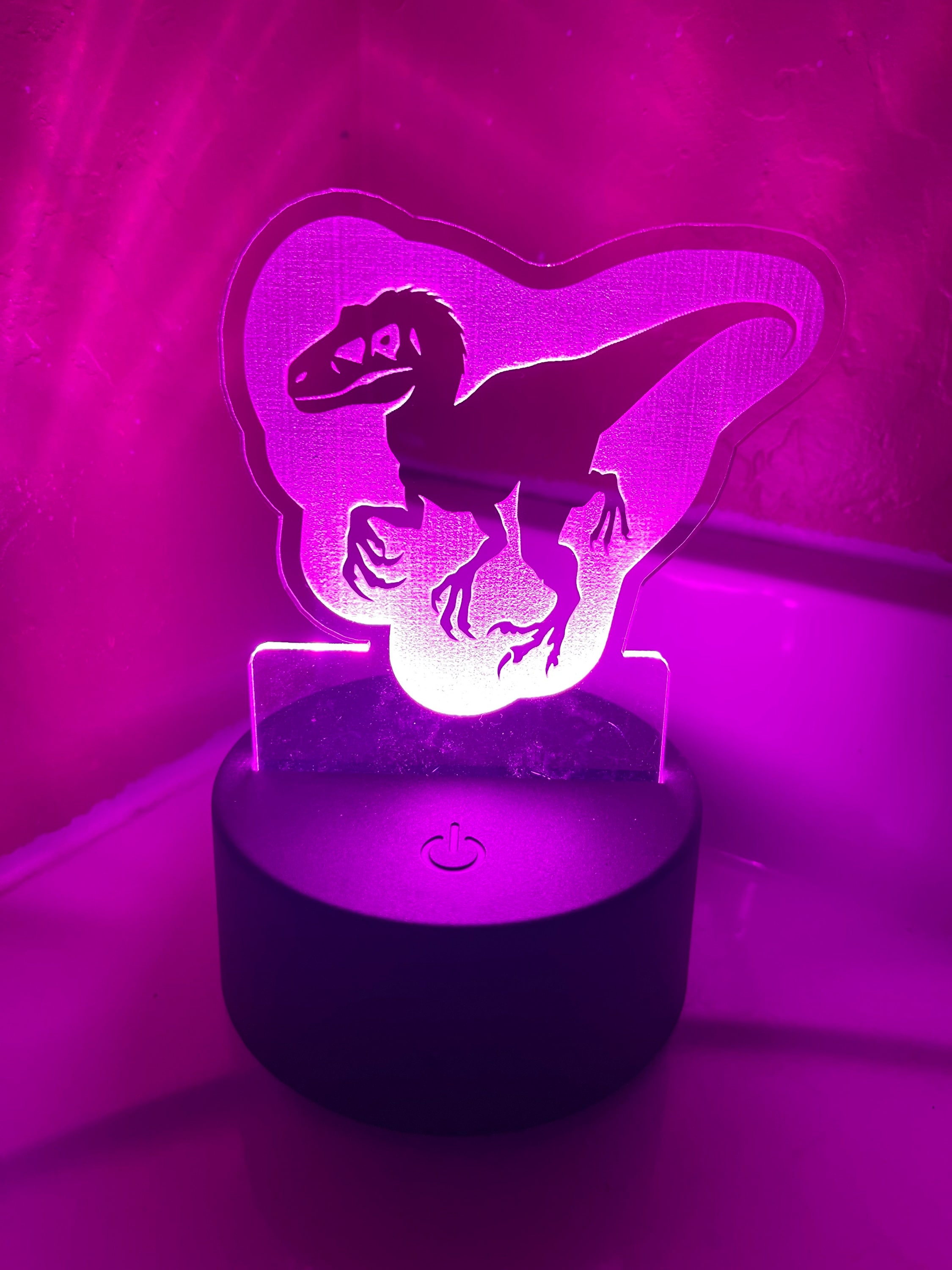 Dinosaur Velcociraptor Raptor LED Color Changing Light - Desk Lamp ...