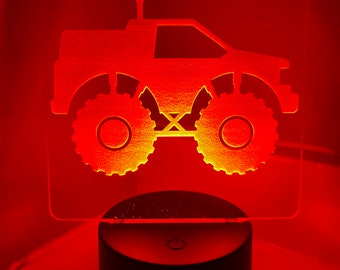 Monster Truck LED Night light Kids Home Decor Car Lamp Desk