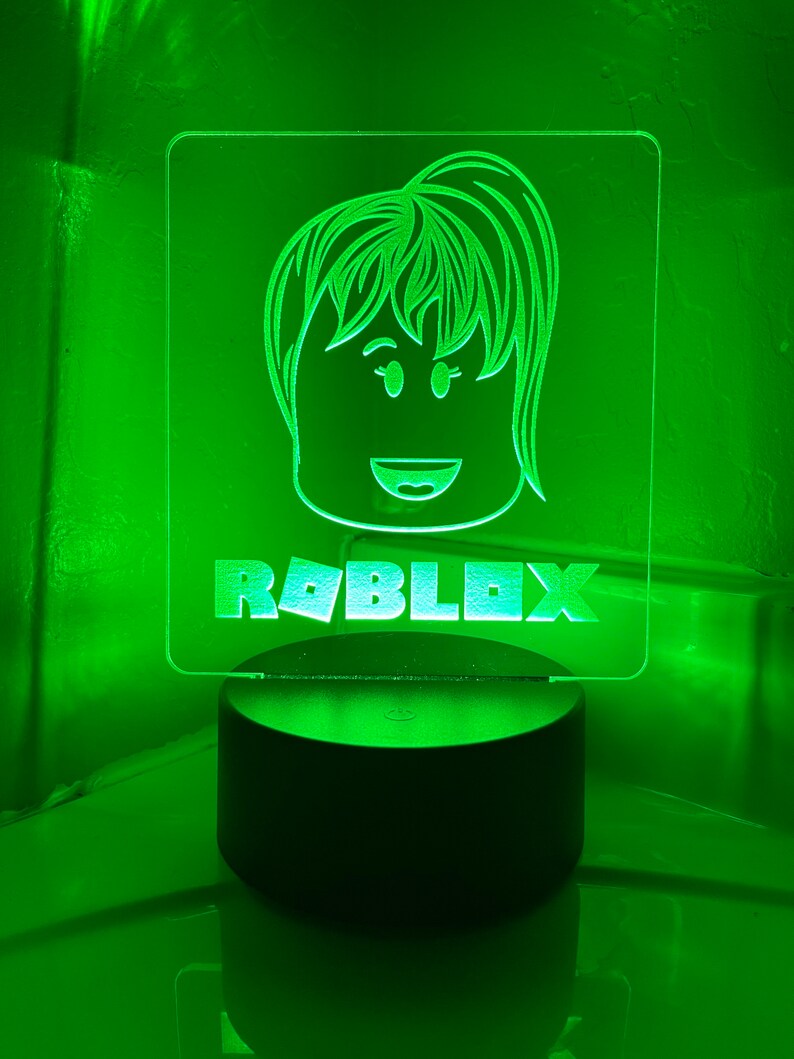 Roblox Gaming Girl LED Night Light Desk Lamp Gamer Lite PC Etsy