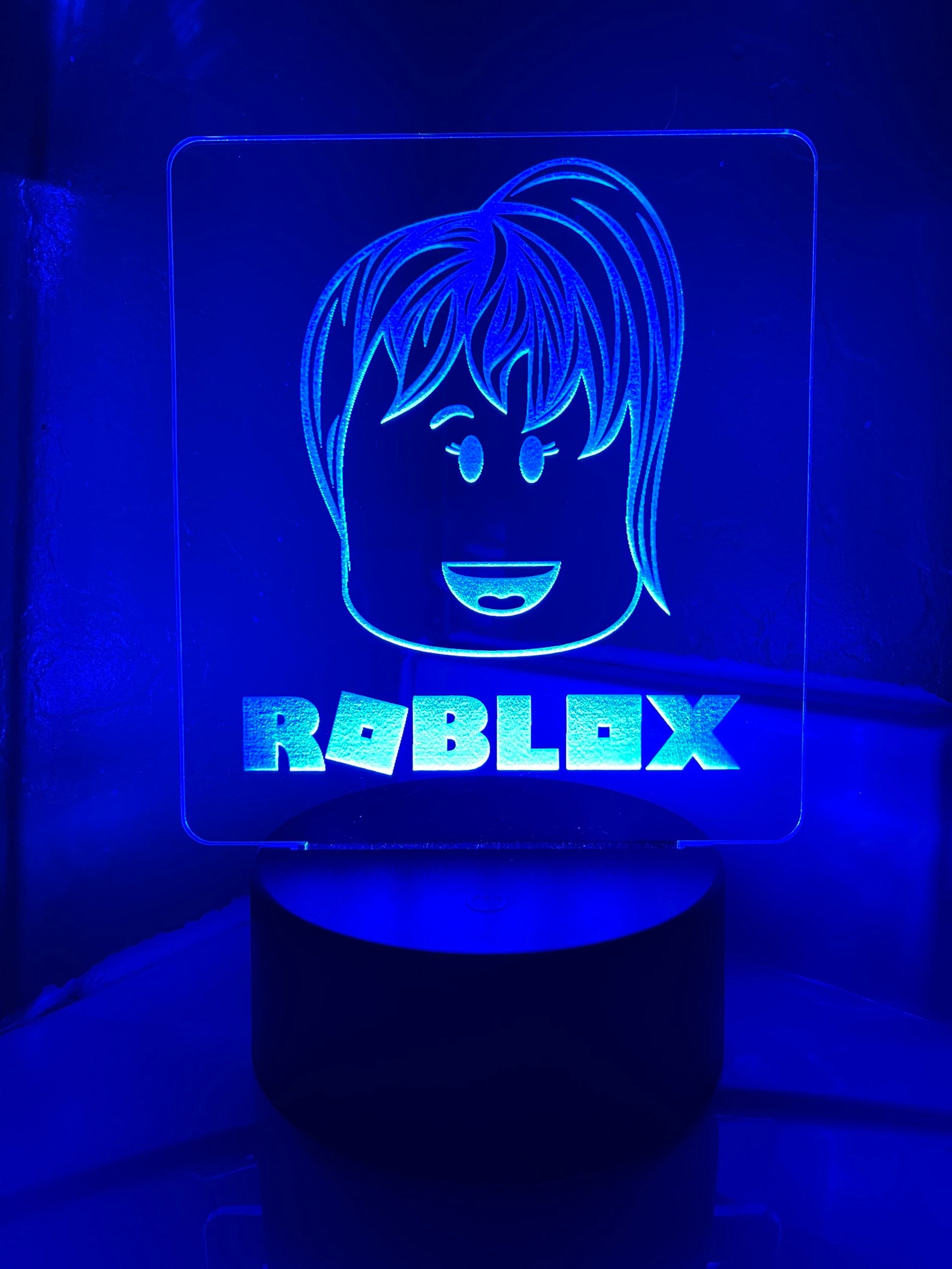 Roblox Gaming Girl LED Night Light Desk Lamp Gamer Lite PC Etsy
