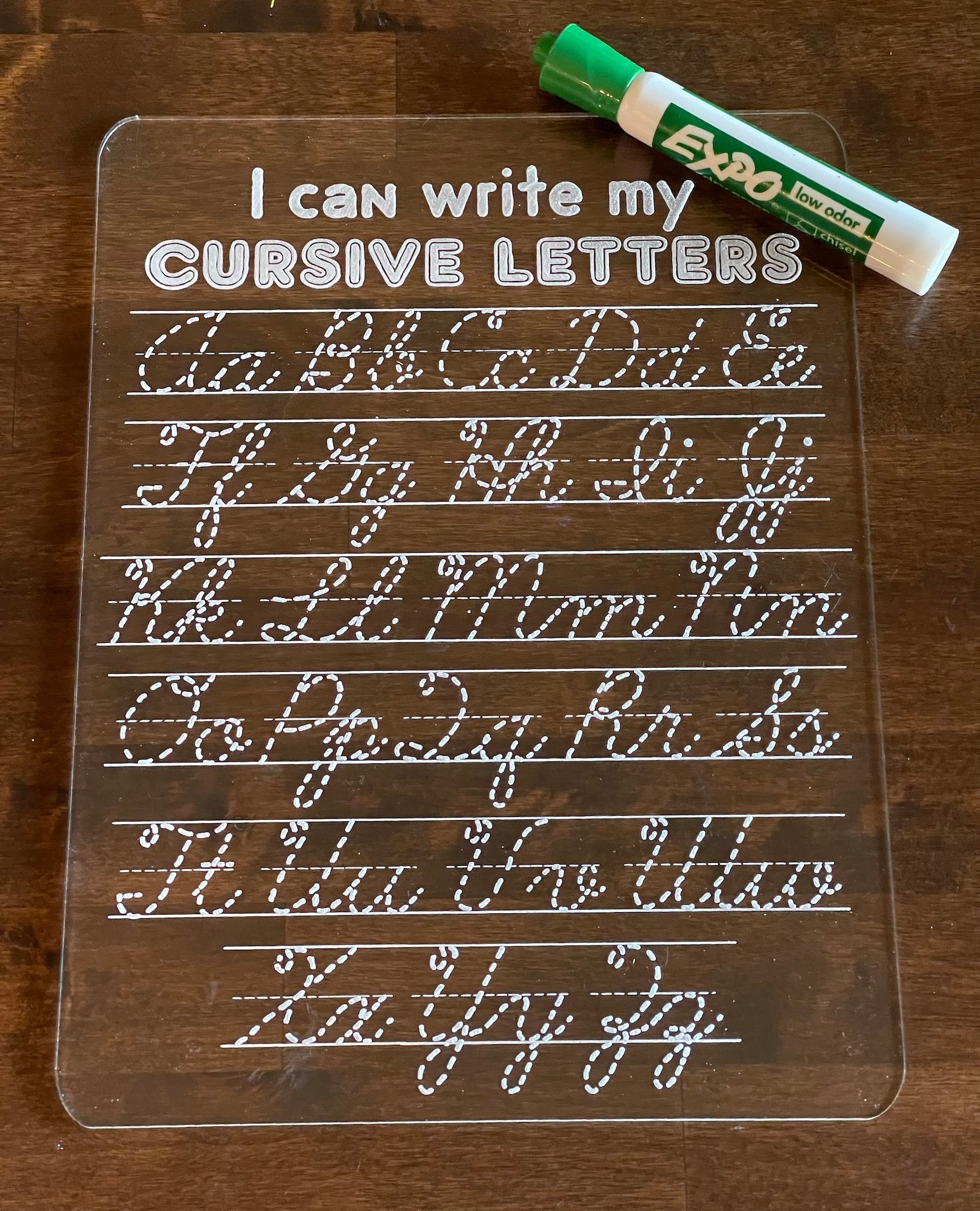 Cursive Letter Board - Learning to Write - School Age Lettering Drawing ...