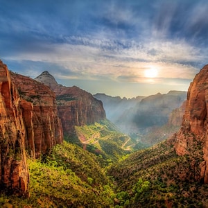 Canyon Overlook at Sunset - Zion National Park Photograph