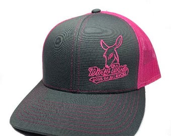Dirty Doe Boss Of All Bucks  Pink & Gray Snapback Hat